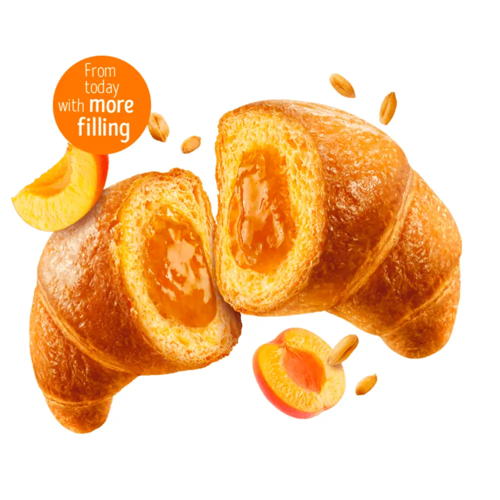 Bánh Sừng Bò Men Tự Nhiên Nhân Mứt Mơ, Senza Latte e Uova, Cornetto all` Albicocca, 1.70 oz (48.3g) - MISURA